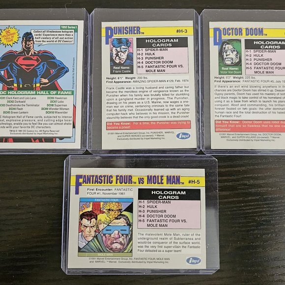1991 DC Comics Holograms - Lot of 4 - Picture 5 of 5